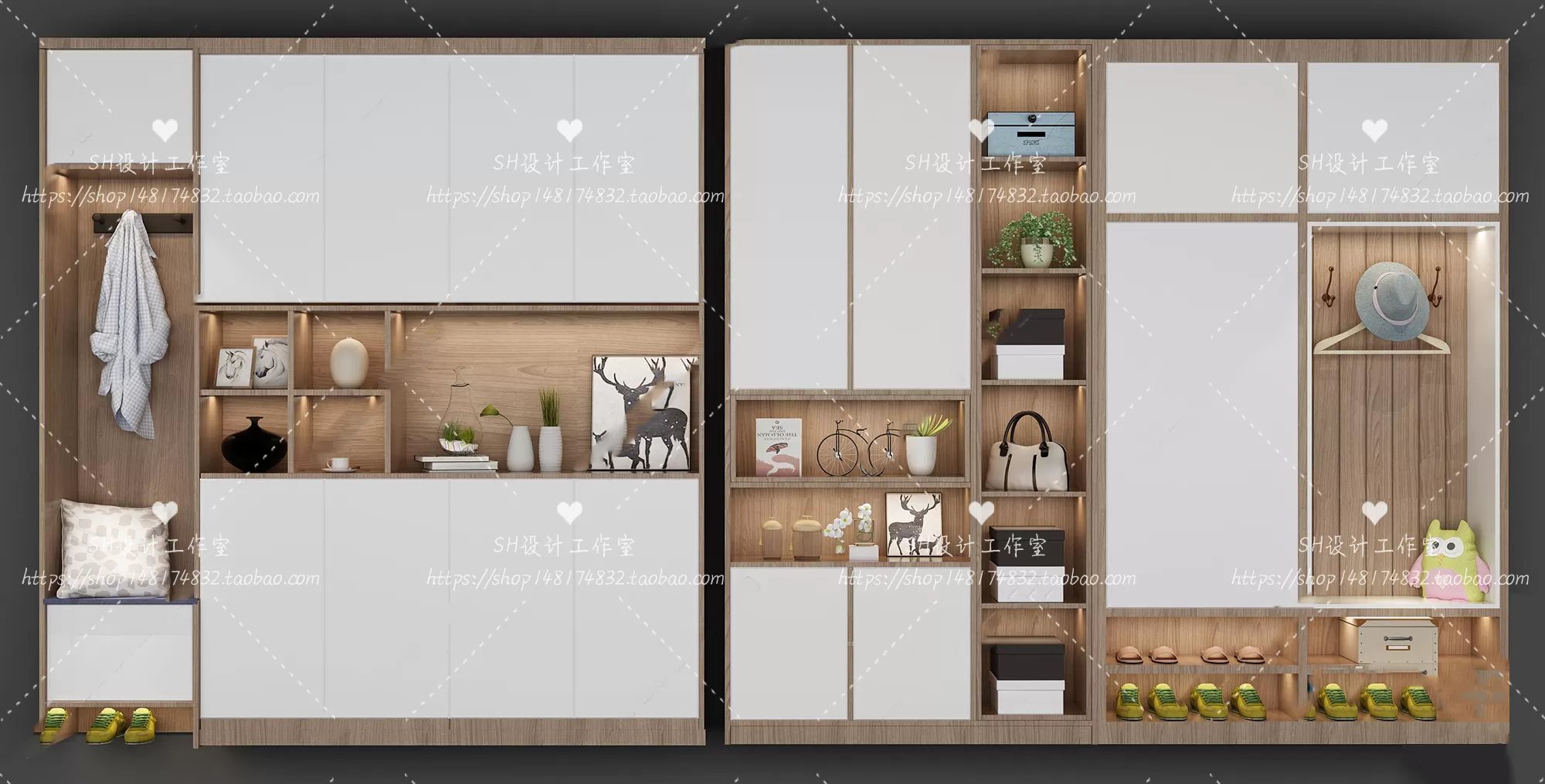 Wardrobe Shoe – Clothes Cabinets – Wardropes – 3D Models – 0003