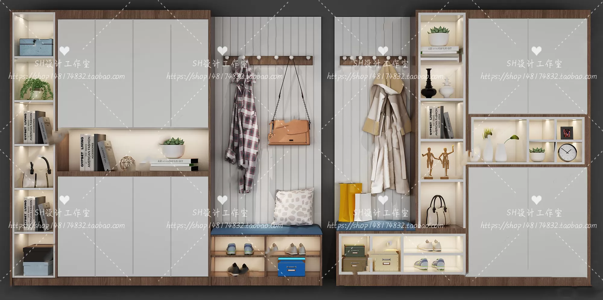 Wardrobe Shoe – Clothes Cabinets – Wardropes – 3D Models – 0005