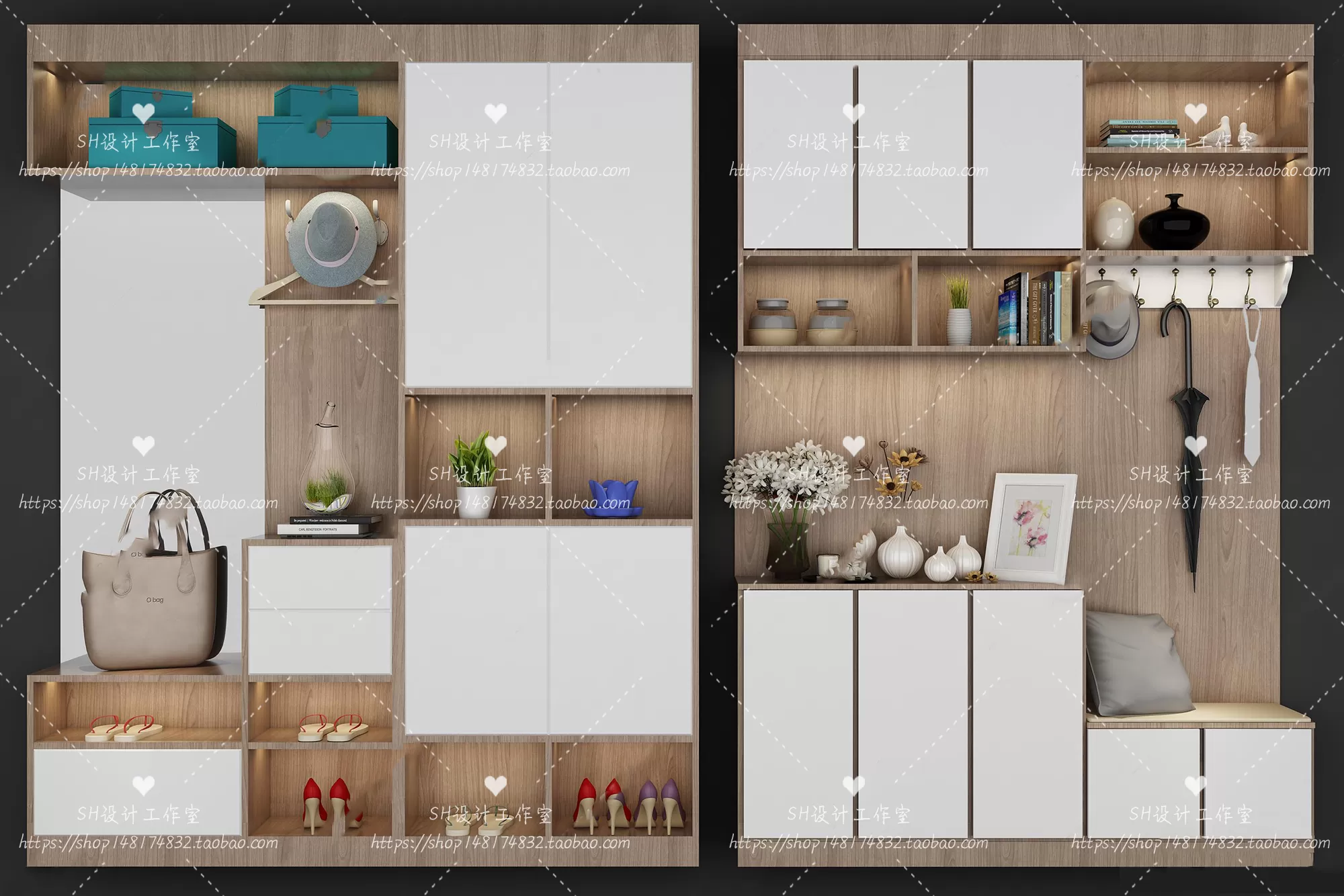 Wardrobe Shoe – Clothes Cabinets – Wardropes – 3D Models – 0006