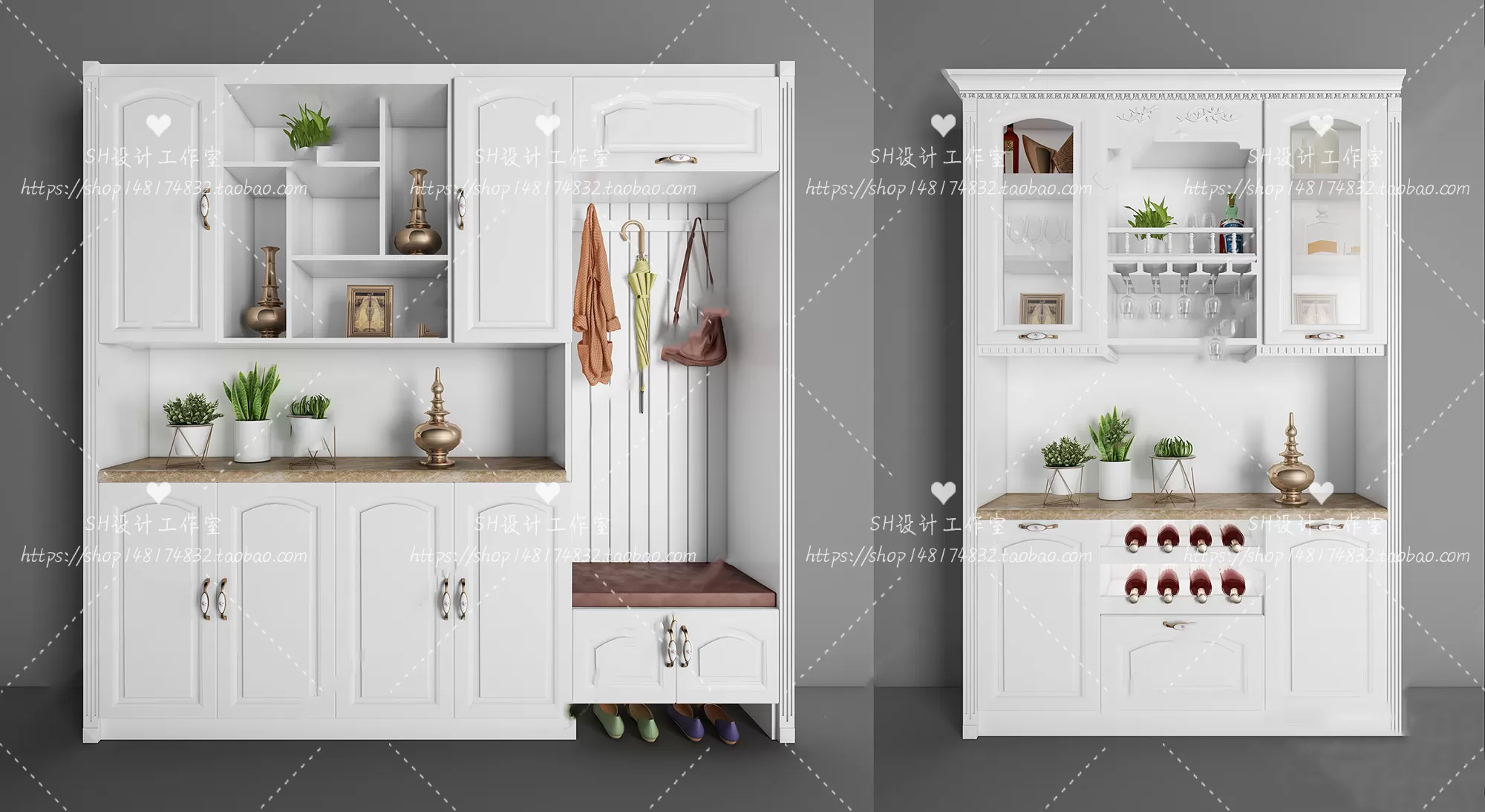 Wardrobe Shoe – Clothes Cabinets – Wardropes – 3D Models – 0008