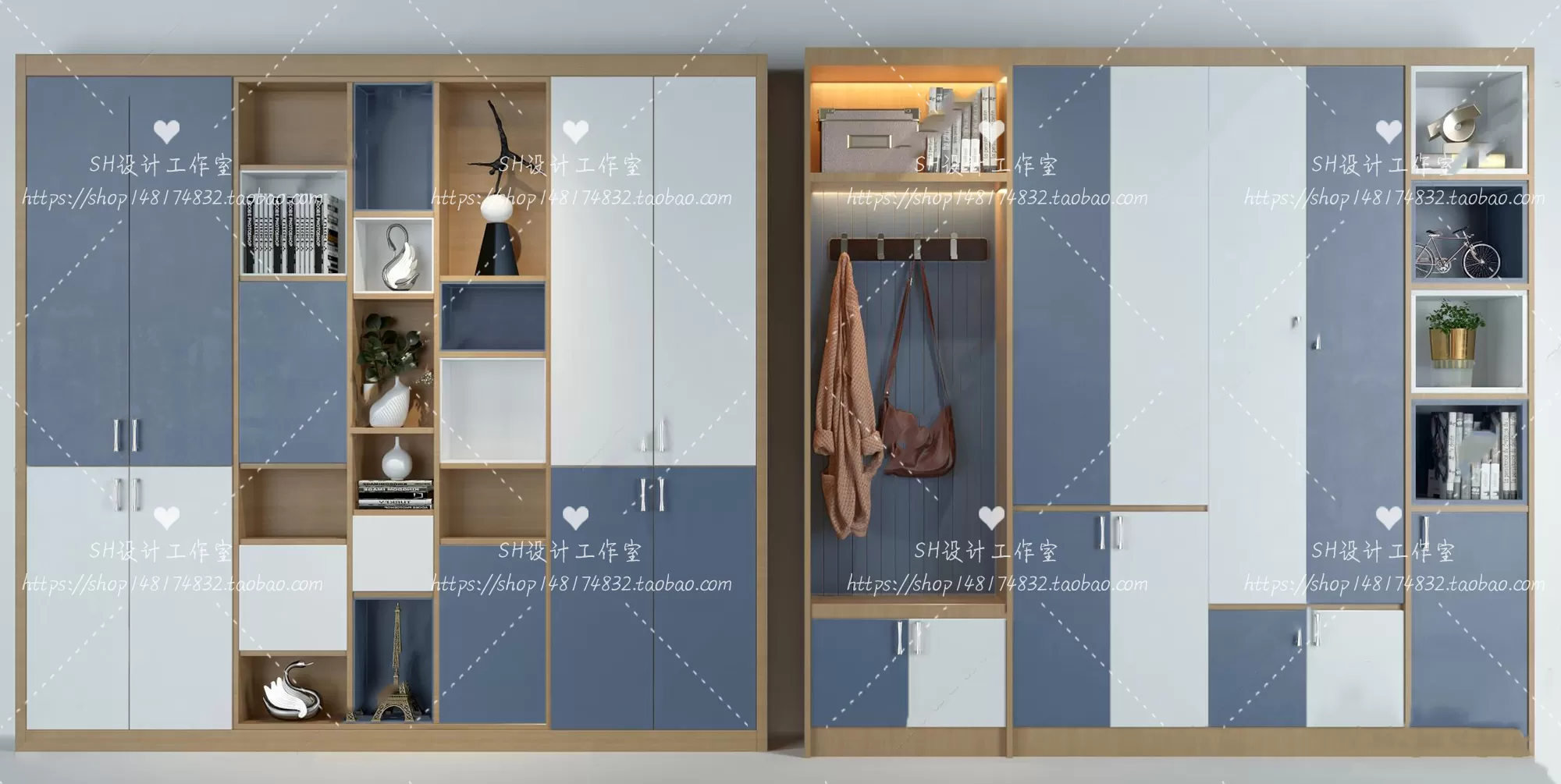 Wardrobe Shoe – Clothes Cabinets – Wardropes – 3D Models – 0009