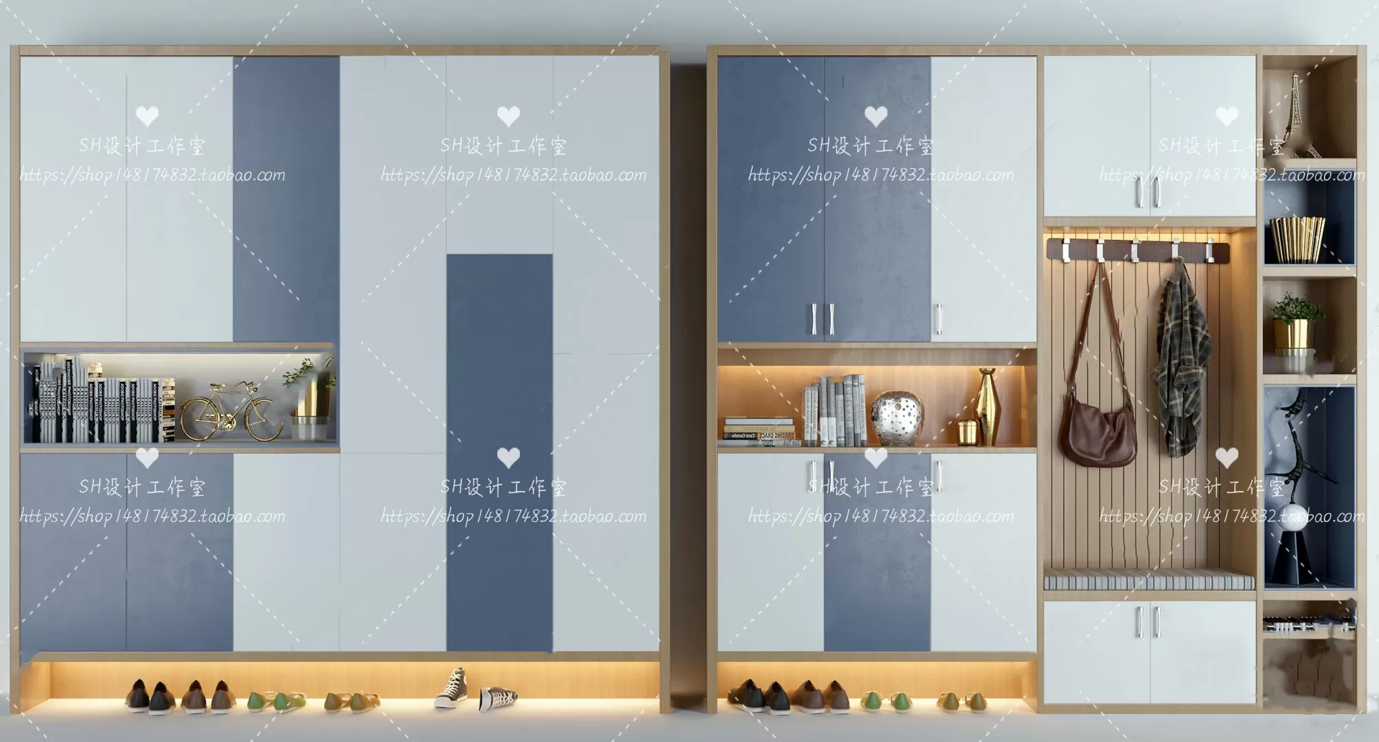 Wardrobe Shoe – Clothes Cabinets – Wardropes – 3D Models – 0010