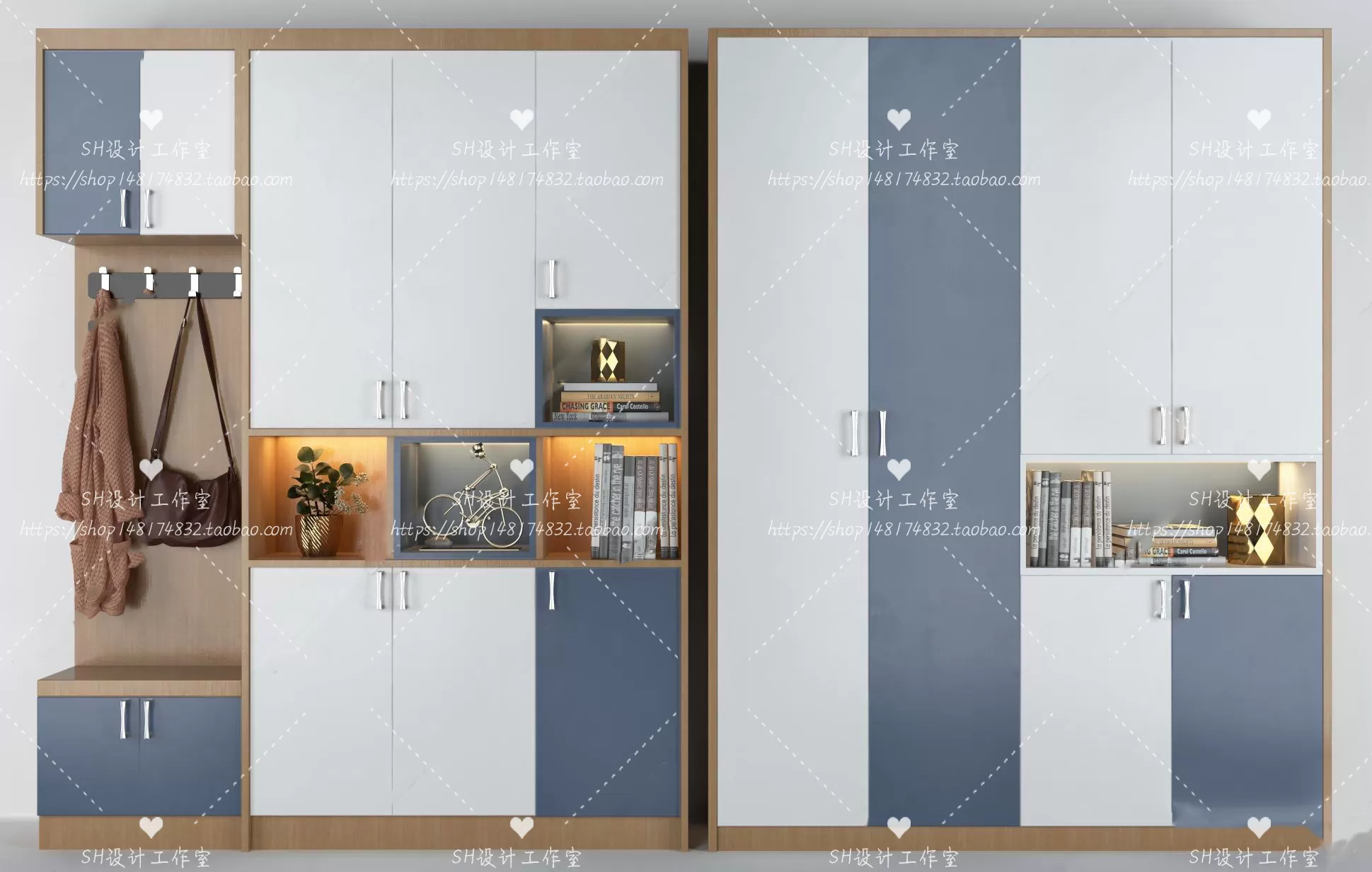 Wardrobe Shoe – Clothes Cabinets – Wardropes – 3D Models – 0012