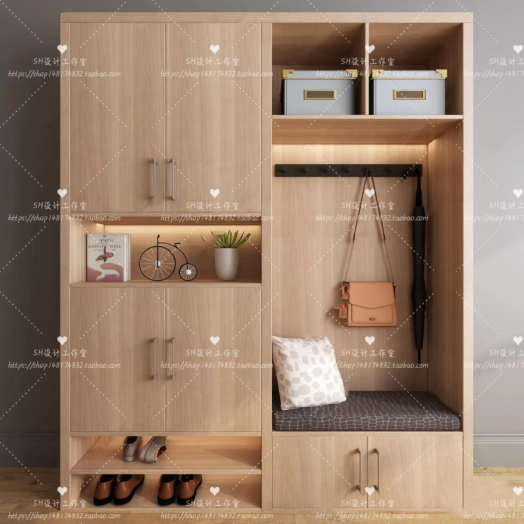 Wardrobe Shoe – Clothes Cabinets – Wardropes – 3D Models – 0017