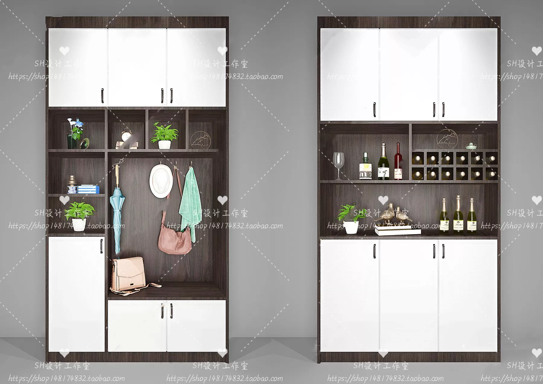 Wardrobe Shoe – Clothes Cabinets – Wardropes – 3D Models – 0018