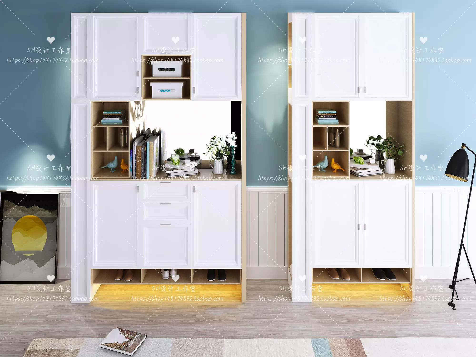 Wardrobe Shoe – Clothes Cabinets – Wardropes – 3D Models – 0021