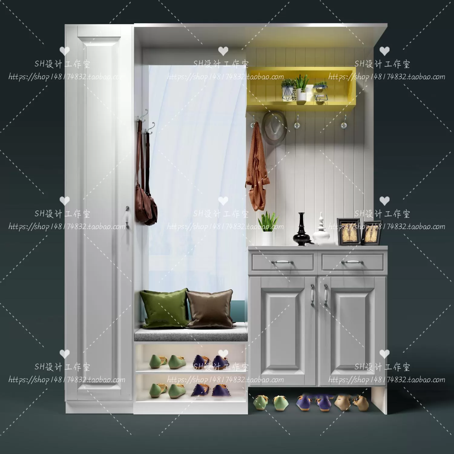 Wardrobe Shoe – Clothes Cabinets – Wardropes – 3D Models – 0032