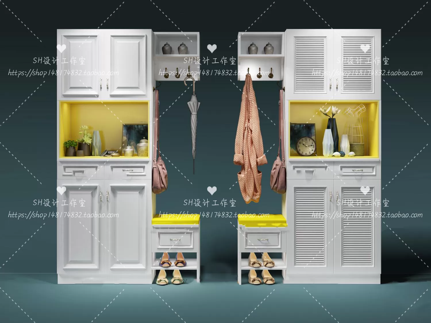 Wardrobe Shoe – Clothes Cabinets – Wardropes – 3D Models – 0045