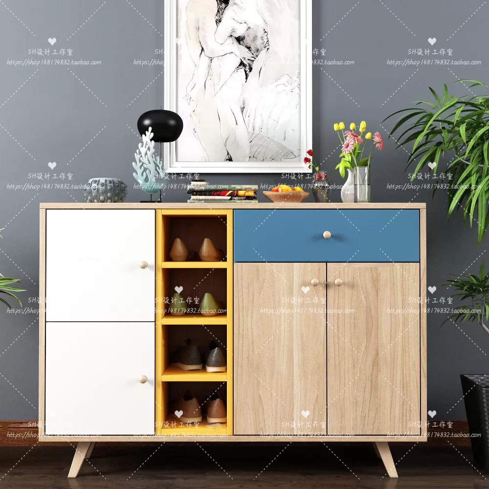 Wardrobe Shoe – Clothes Cabinets – Wardropes – 3D Models – 0074