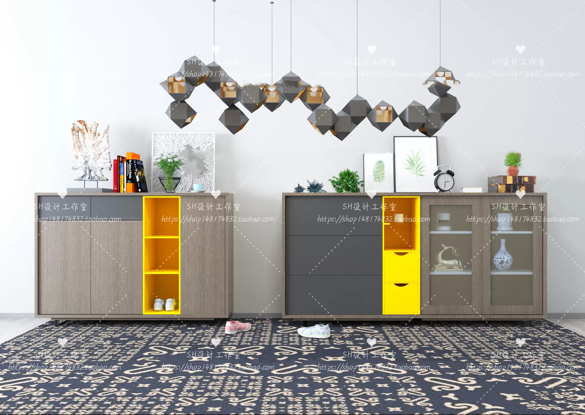 Wardrobe Shoe – Clothes Cabinets – Wardropes – 3D Models – 0080