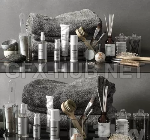 Bathroom set 44 3D model – 207393 Bathroom set 44 3D model – 207393