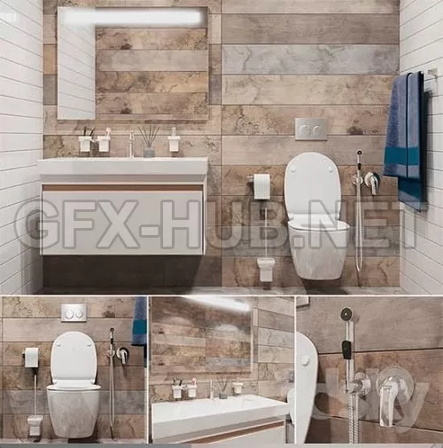 Bathroom set part 1 3D Model – 207395 Bathroom set part 1 3D Model – 207395