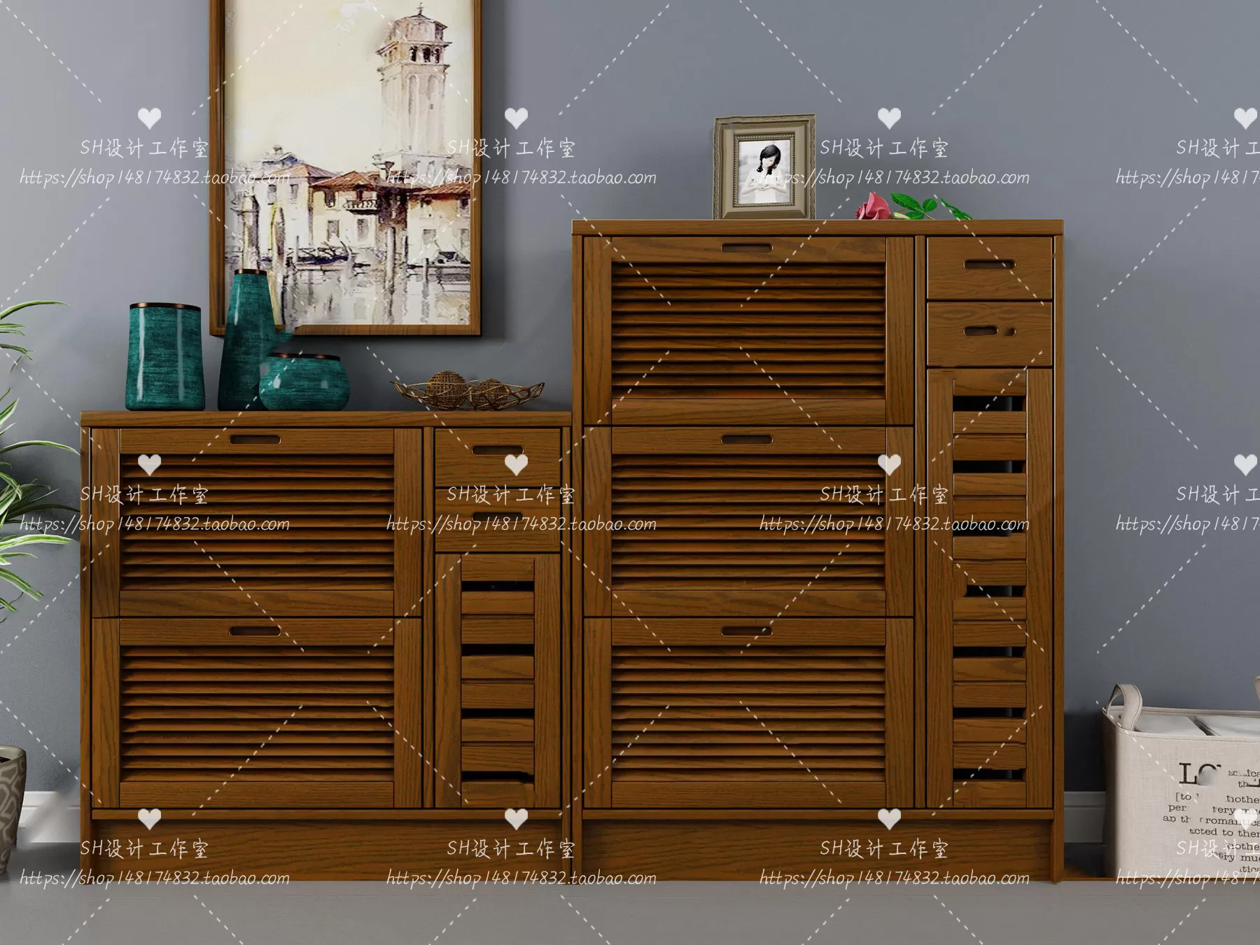 Wardrobe Shoe – Clothes Cabinets – Wardropes – 3D Models – 0093