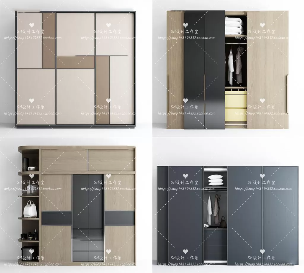 Wardrobe Shoe – Clothes Cabinets – Wardropes – 3D Models – 0103