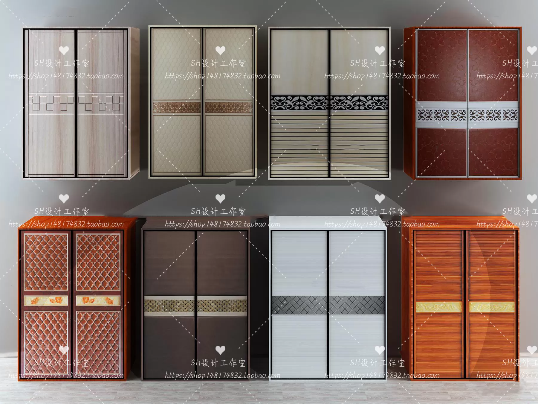 Wardrobe Shoe – Clothes Cabinets – Wardropes – 3D Models – 0107