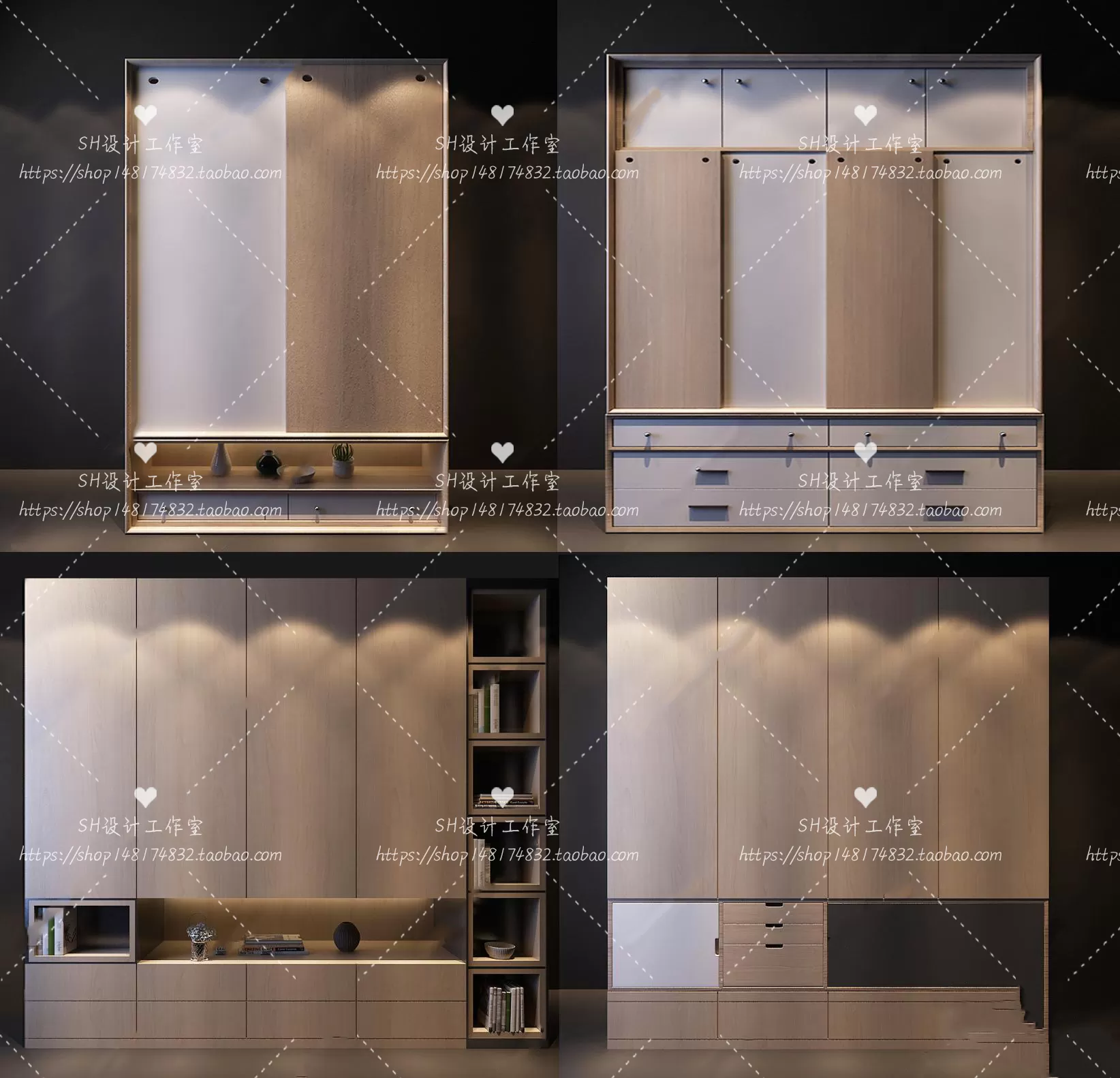 Wardrobe Shoe – Clothes Cabinets – Wardropes – 3D Models – 0110