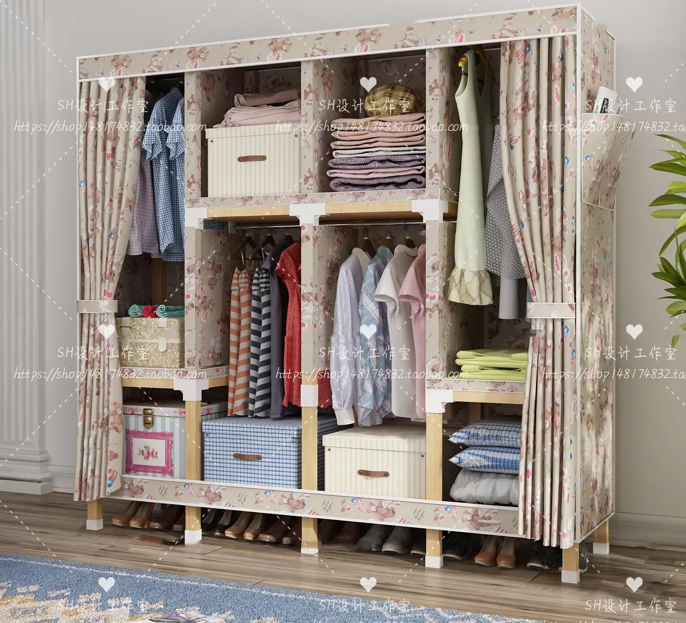 Wardrobe Shoe – Clothes Cabinets – Wardropes – 3D Models – 0111