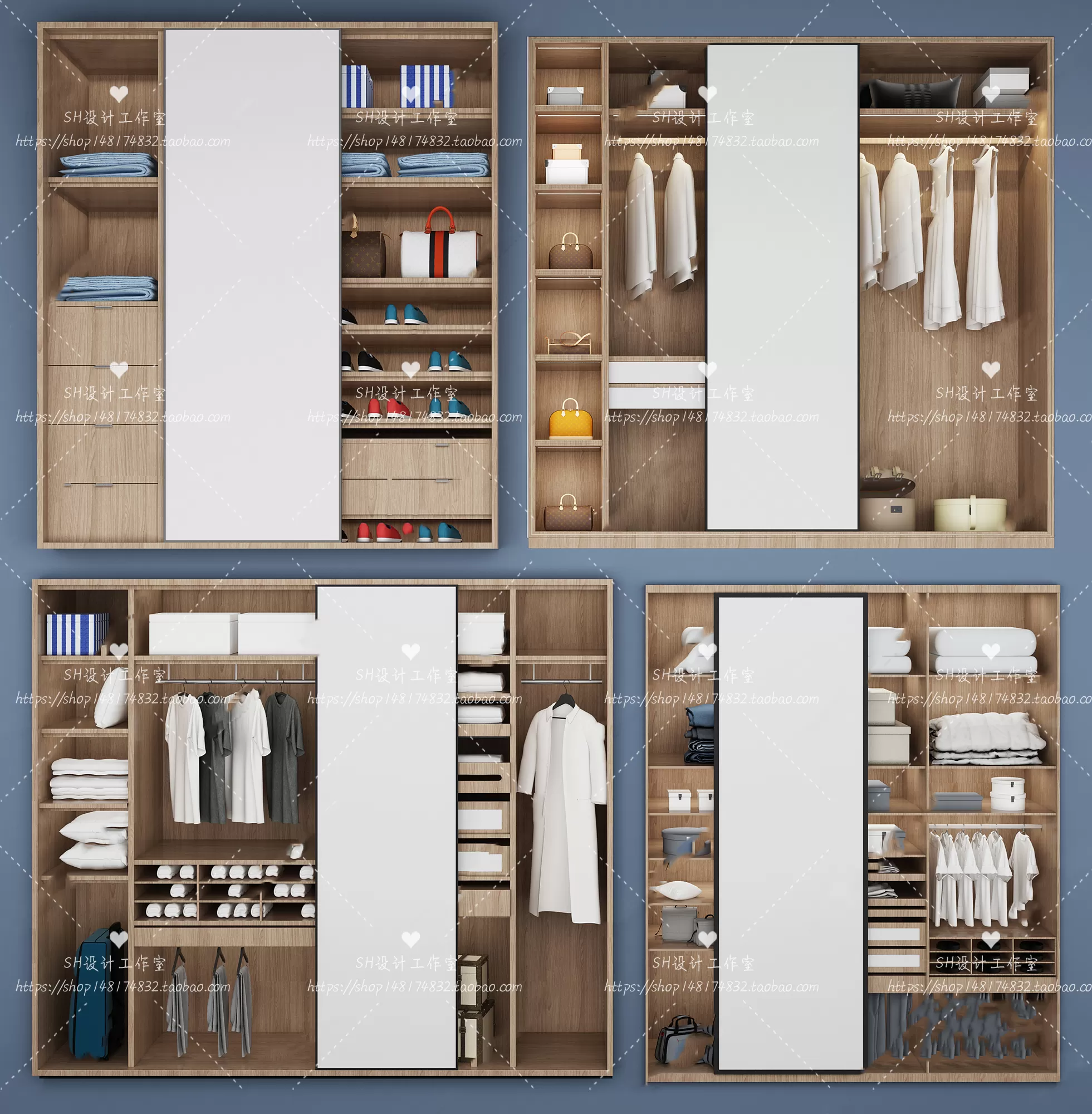 Wardrobe Shoe – Clothes Cabinets – Wardropes – 3D Models – 0112