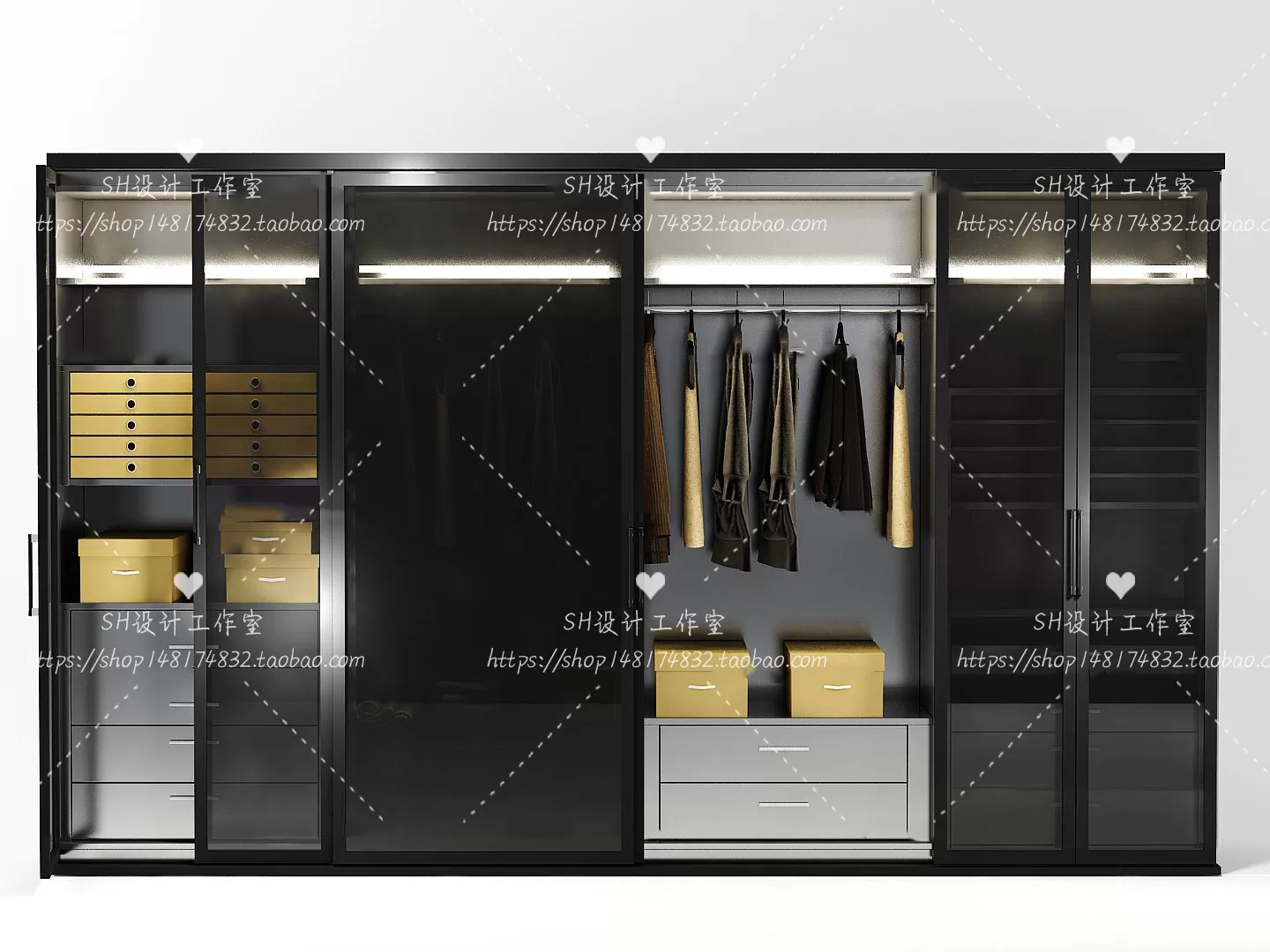 Wardrobe Shoe – Clothes Cabinets – Wardropes – 3D Models – 0115