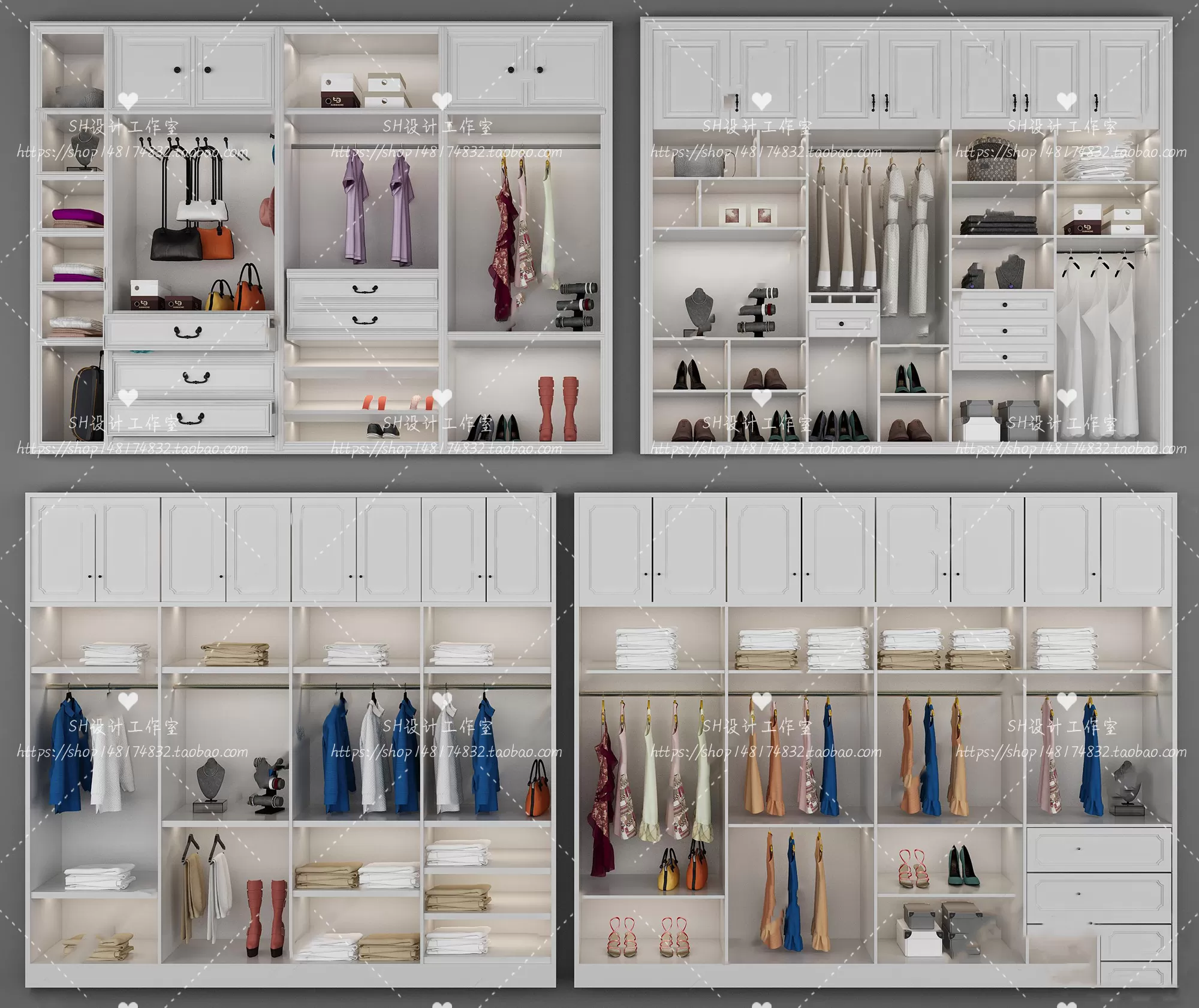 Wardrobe Shoe – Clothes Cabinets – Wardropes – 3D Models – 0121