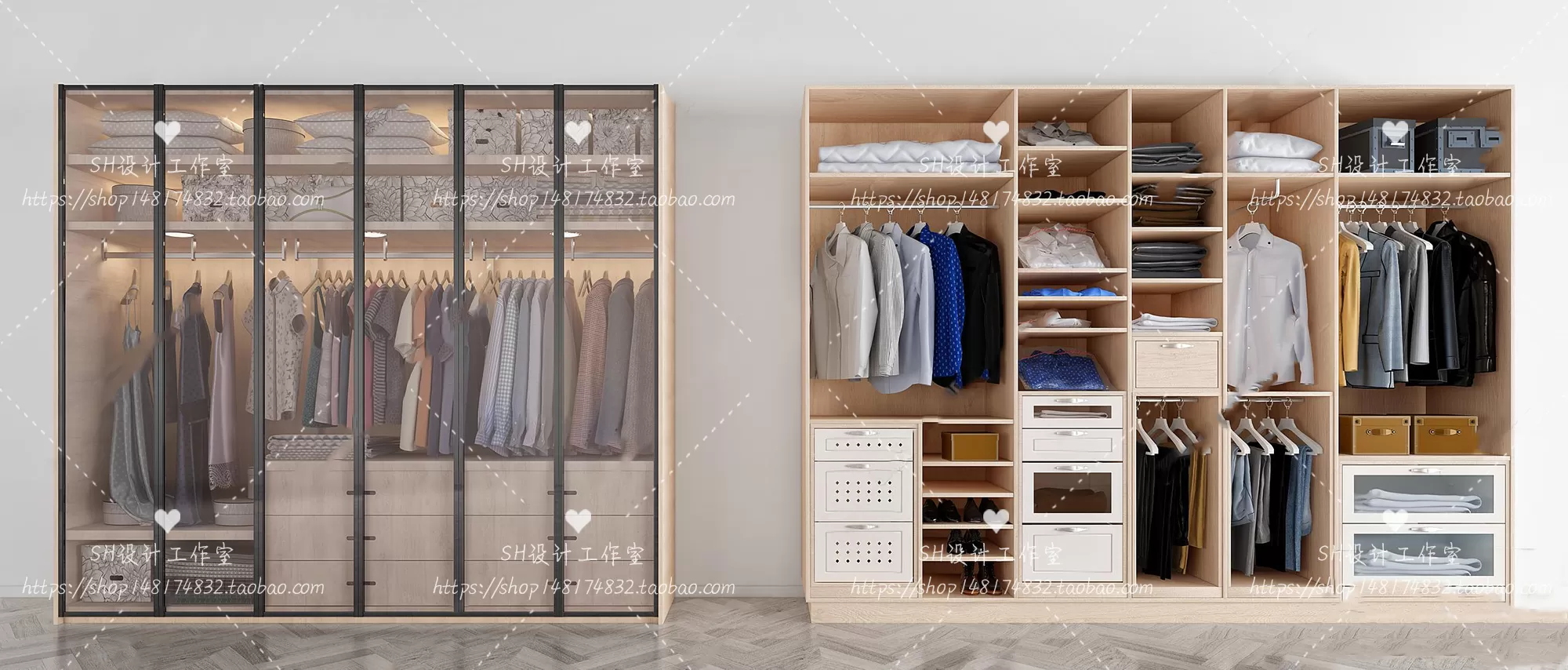 Wardrobe Shoe – Clothes Cabinets – Wardropes – 3D Models – 0122