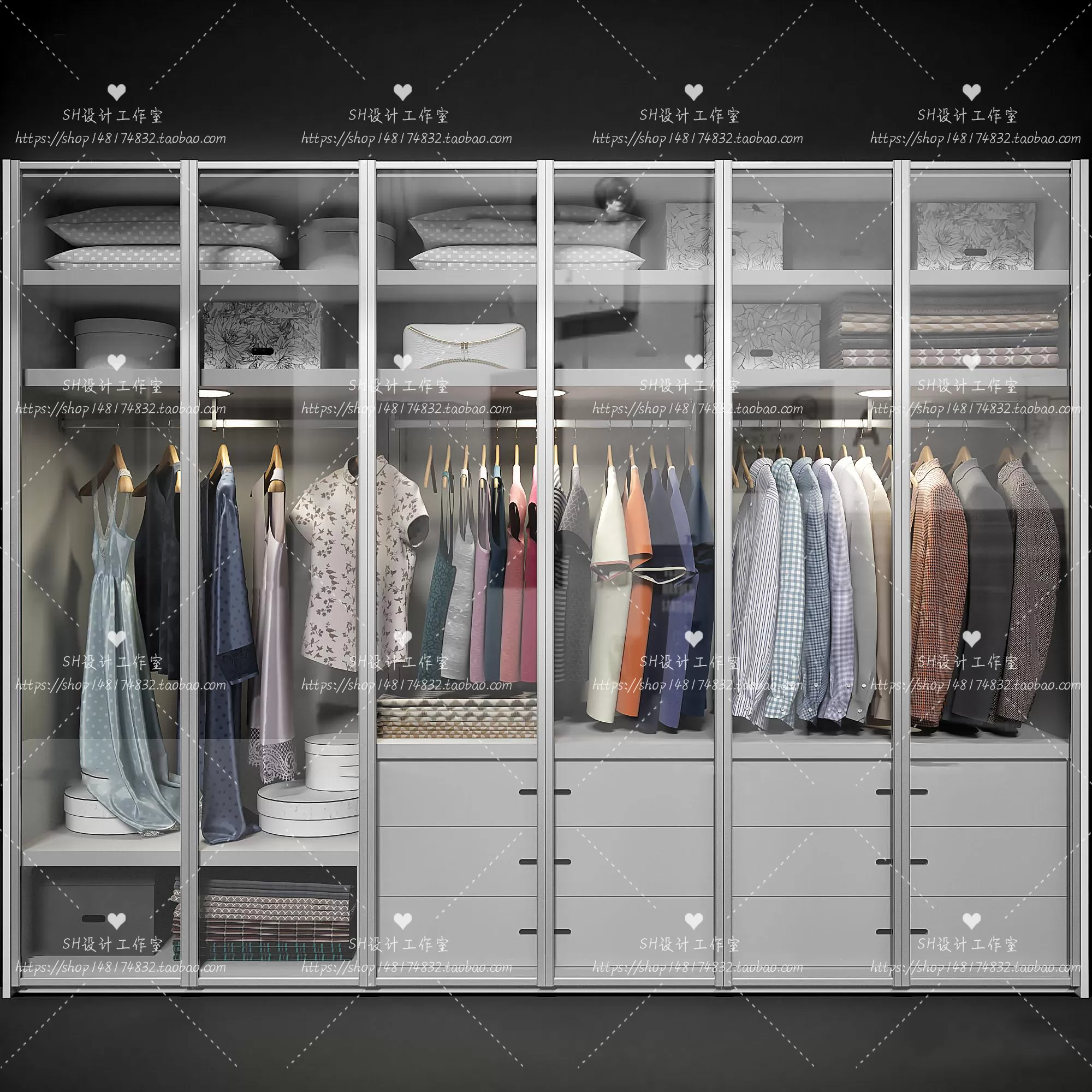 Wardrobe Shoe – Clothes Cabinets – Wardropes – 3D Models – 0126