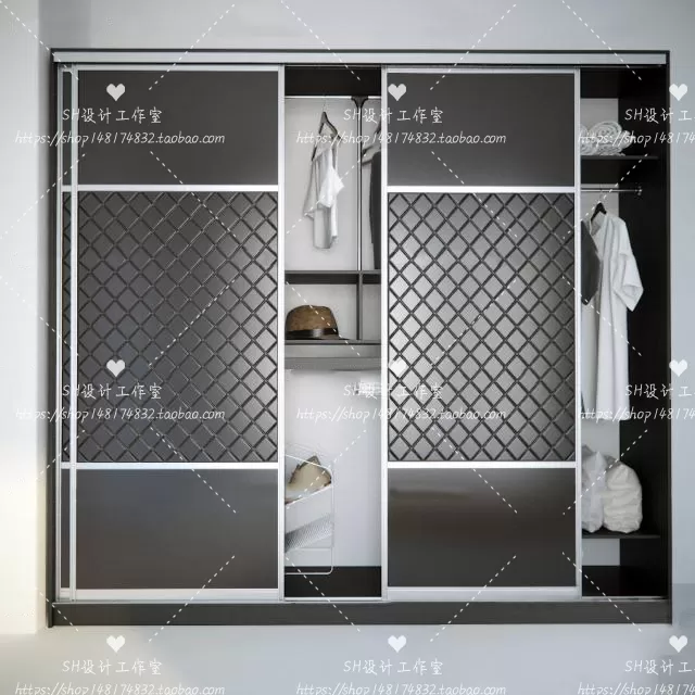 Wardrobe Shoe – Clothes Cabinets – Wardropes – 3D Models – 0133