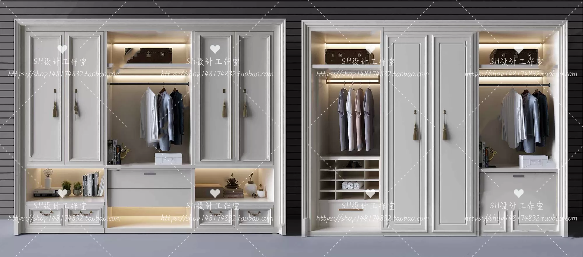 Wardrobe Shoe – Clothes Cabinets – Wardropes – 3D Models – 0168