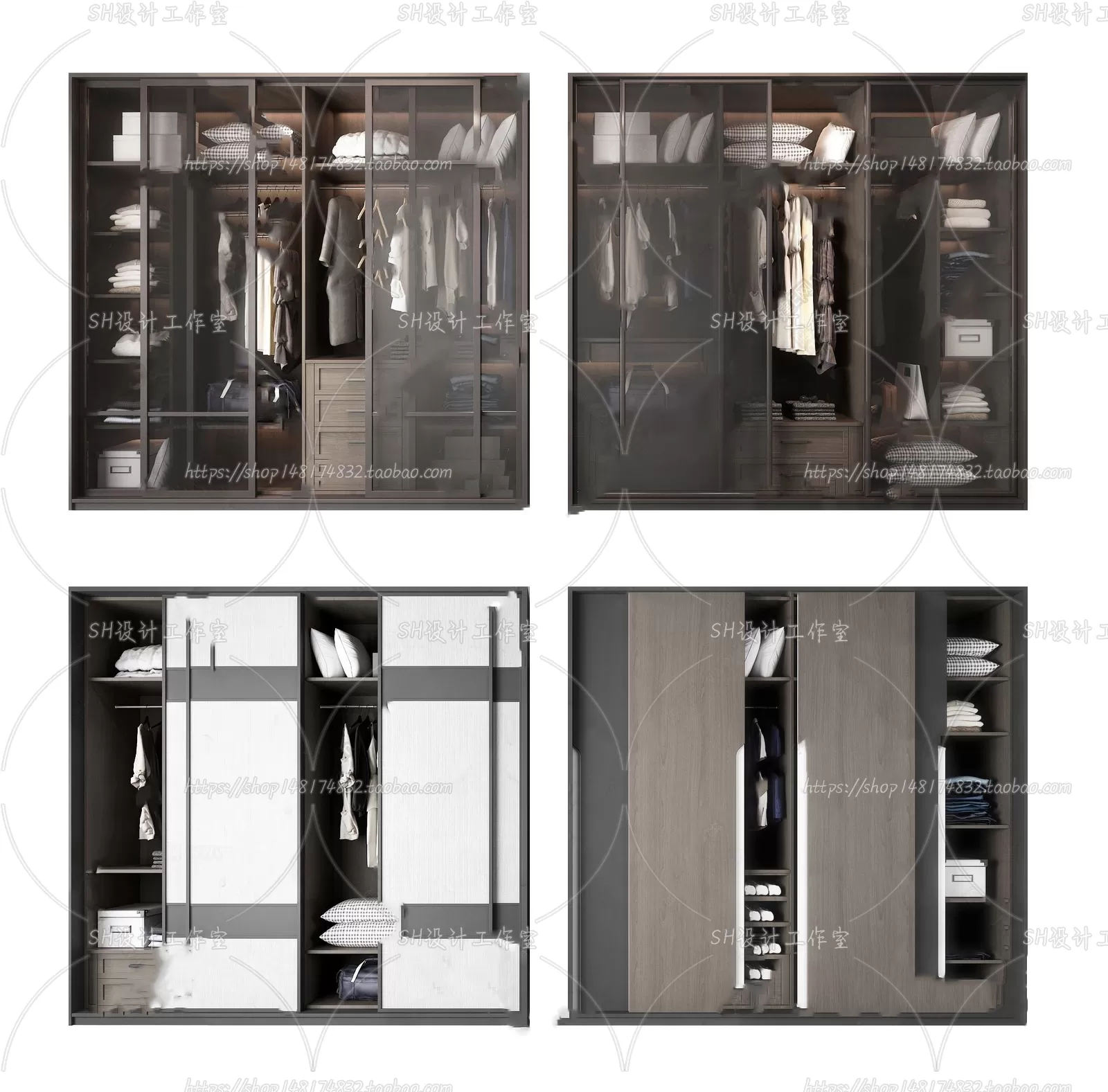 Wardrobe Shoe – Clothes Cabinets – Wardropes – 3D Models – 0214