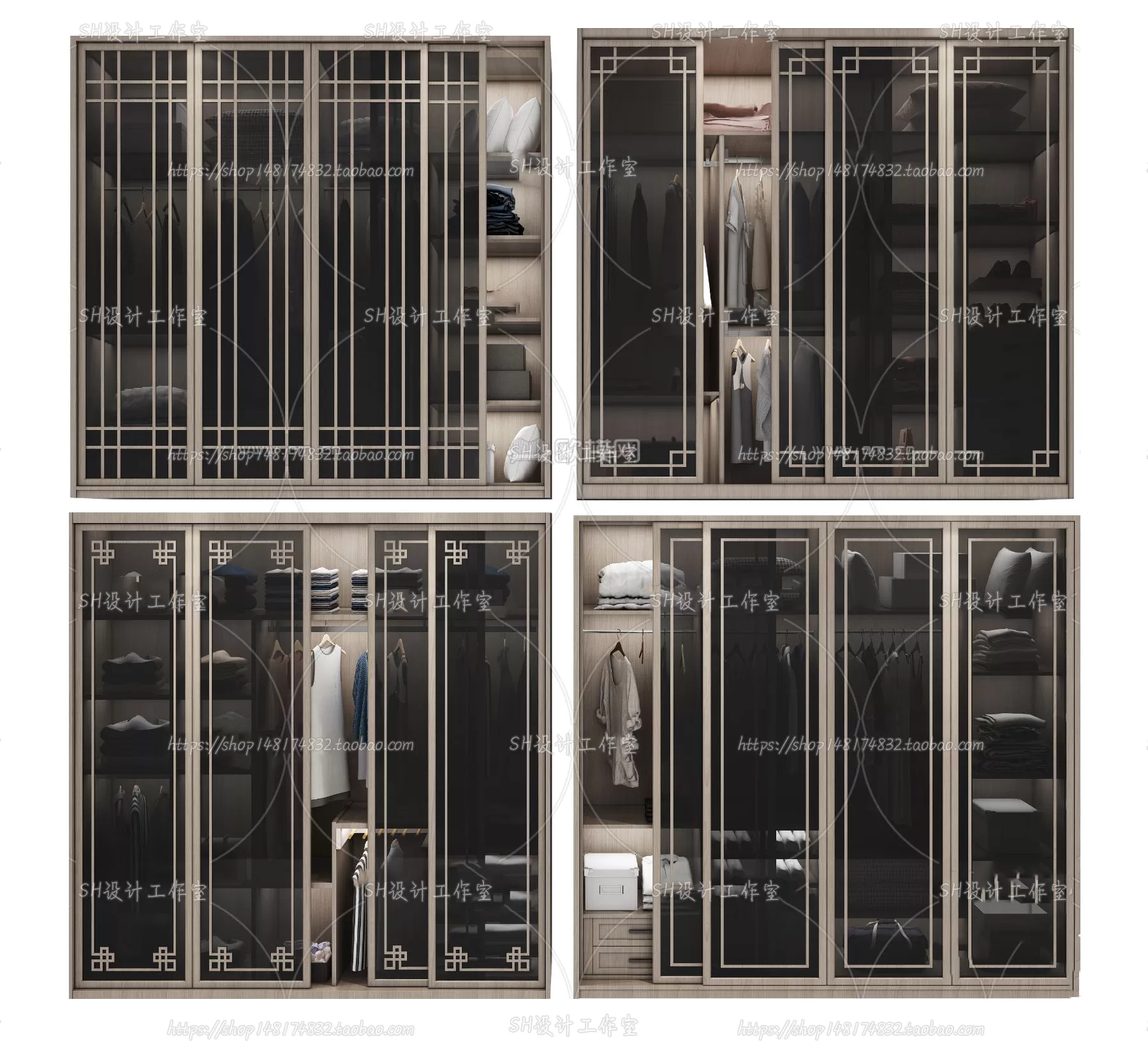 Wardrobe Shoe – Clothes Cabinets – Wardropes – 3D Models – 0217