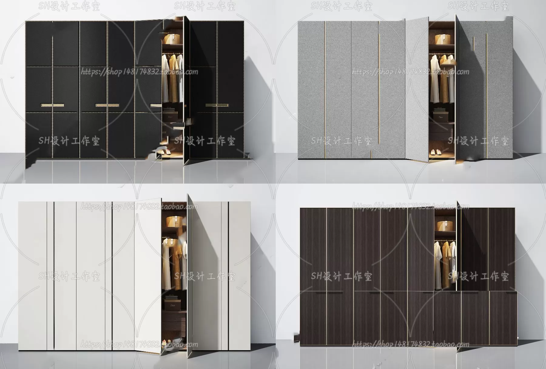 Wardrobe Shoe – Clothes Cabinets – Wardropes – 3D Models – 0219