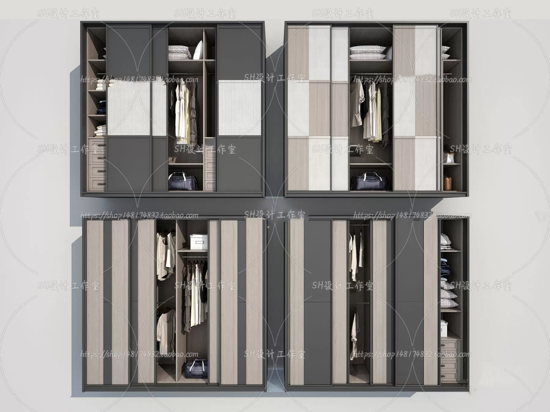 Wardrobe Shoe – Clothes Cabinets – Wardropes – 3D Models – 0221