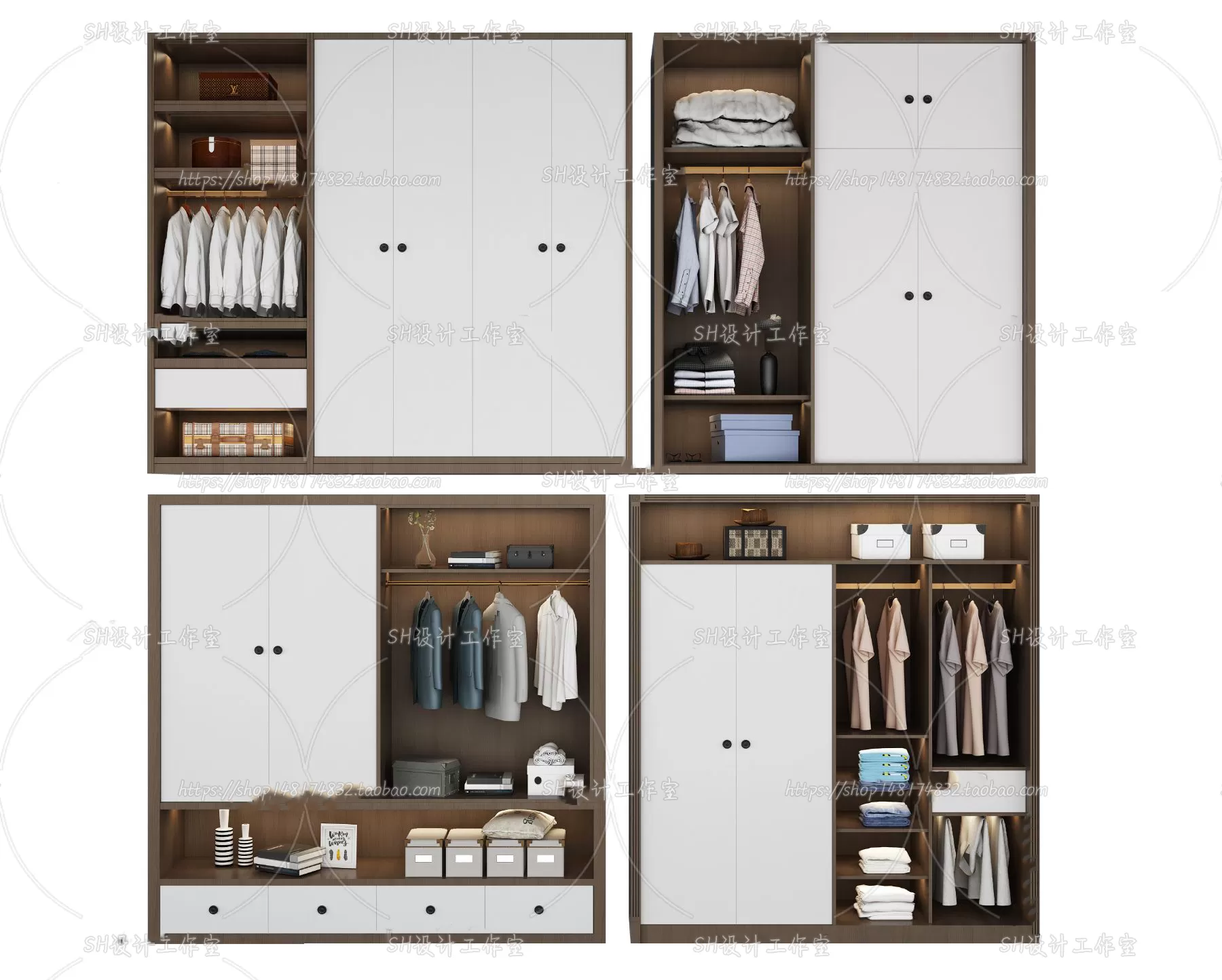 Wardrobe Shoe – Clothes Cabinets – Wardropes – 3D Models – 0222