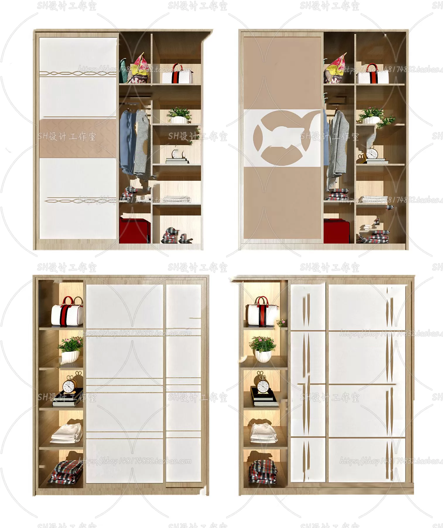 Wardrobe Shoe – Clothes Cabinets – Wardropes – 3D Models – 0224