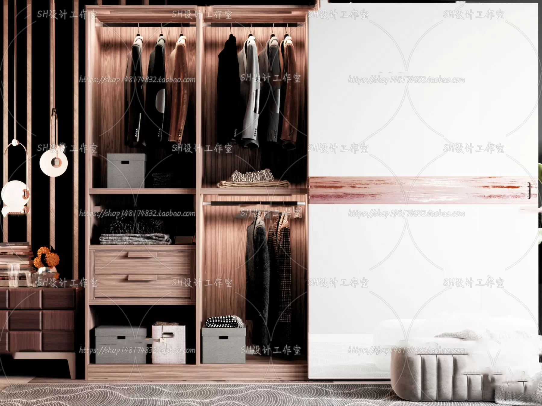 Wardrobe Shoe – Clothes Cabinets – Wardropes – 3D Models – 0226