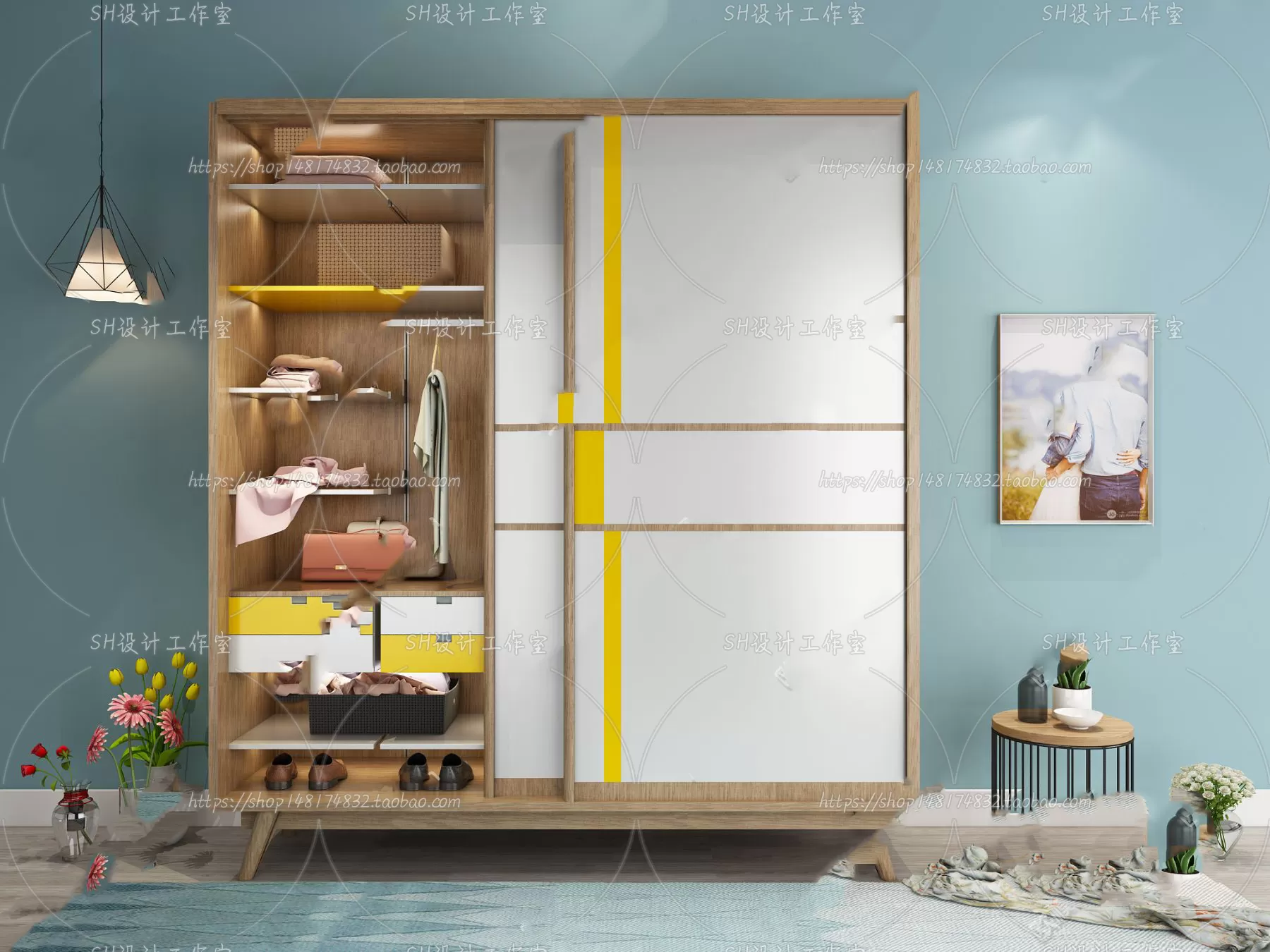 Wardrobe Shoe – Clothes Cabinets – Wardropes – 3D Models – 0229