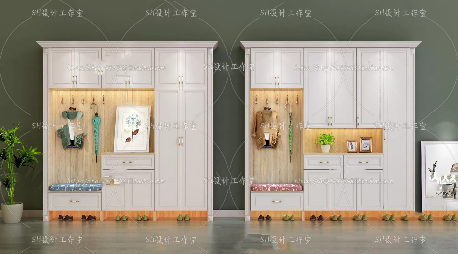 Wardrobe Shoe – Clothes Cabinets – Wardropes – 3D Models – 0231