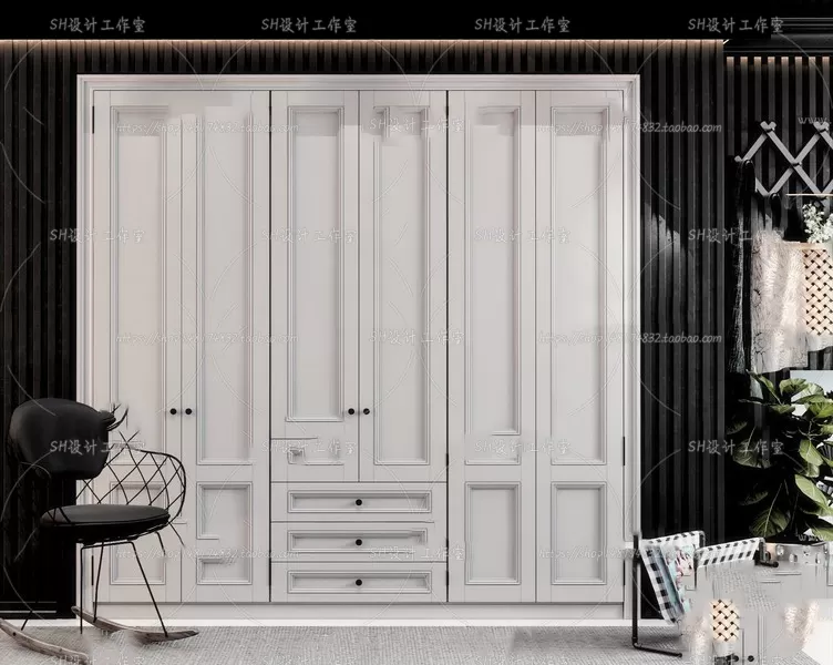 Wardrobe Shoe – Clothes Cabinets – Wardropes – 3D Models – 0234