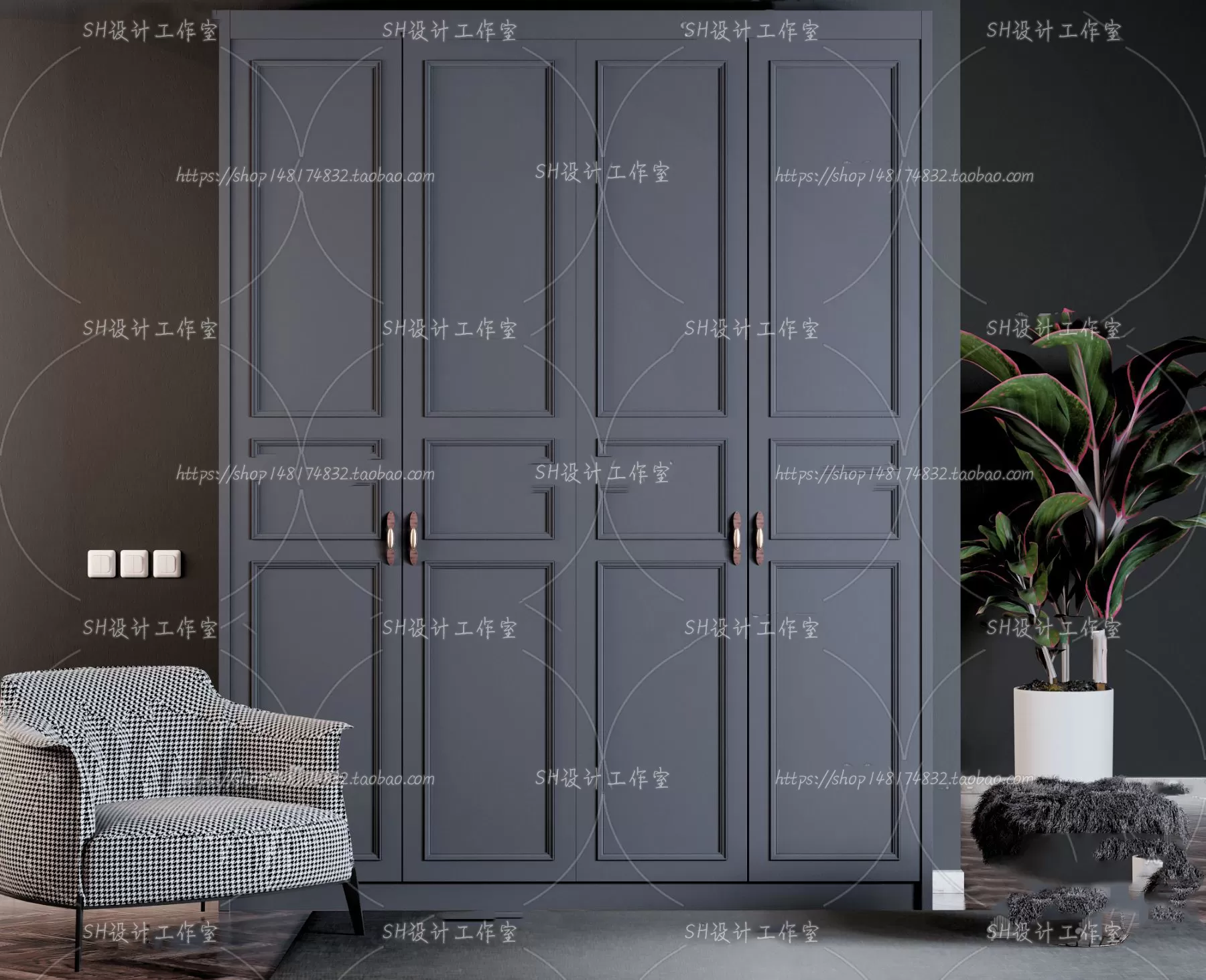 Wardrobe Shoe – Clothes Cabinets – Wardropes – 3D Models – 0235