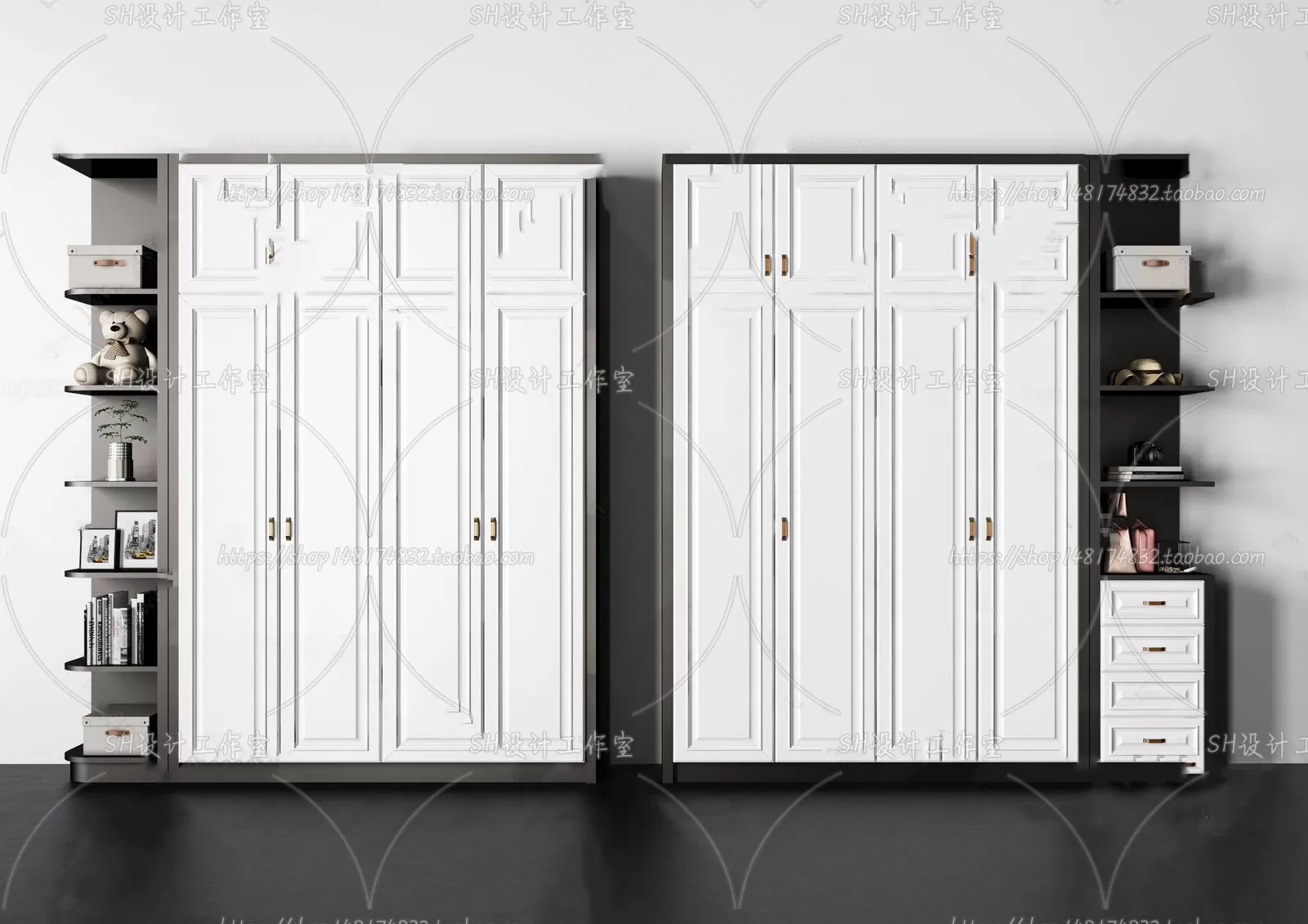 Wardrobe Shoe – Clothes Cabinets – Wardropes – 3D Models – 0236