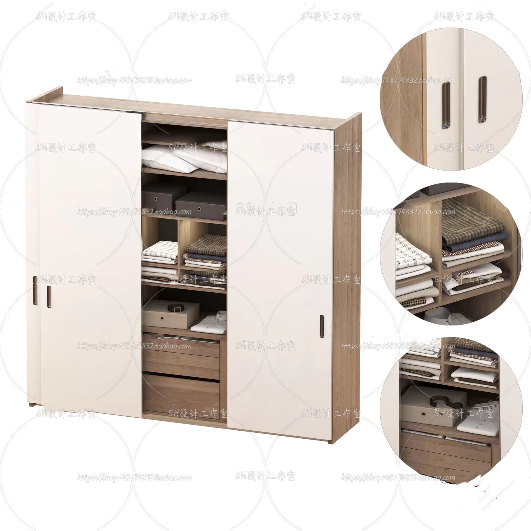 Wardrobe Shoe – Clothes Cabinets – Wardropes – 3D Models – 0239