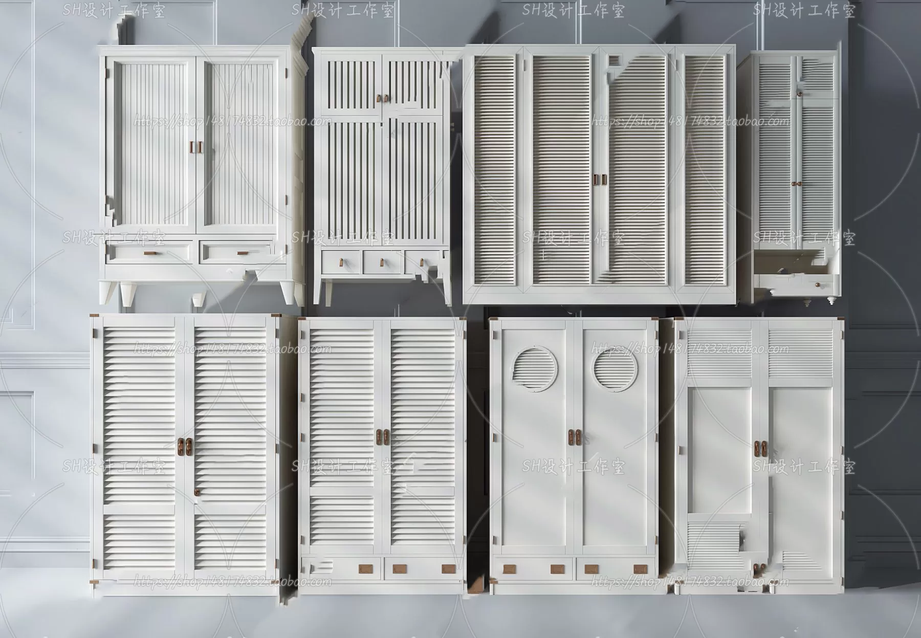 Wardrobe Shoe – Clothes Cabinets – Wardropes – 3D Models – 0240