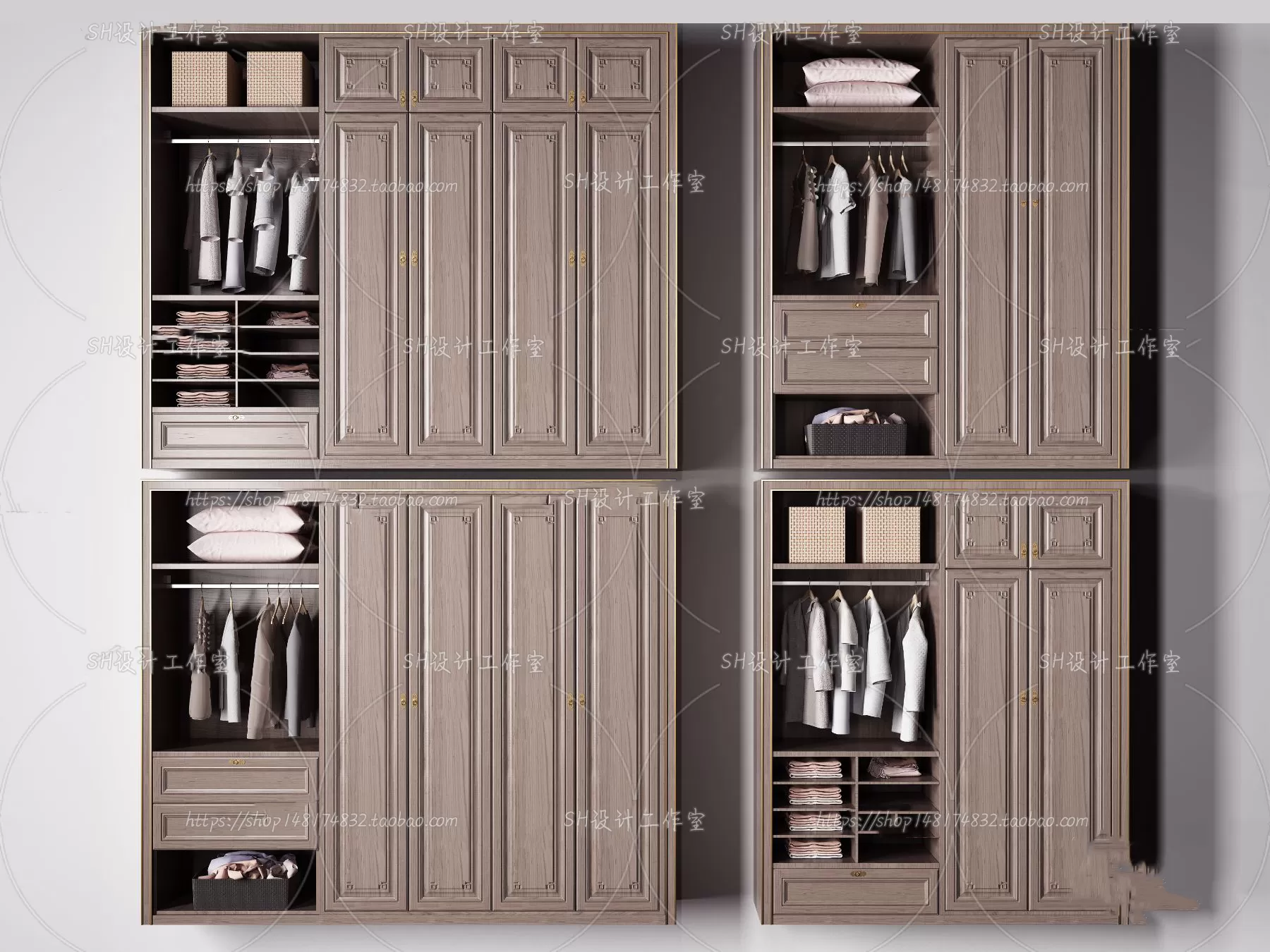 Wardrobe Shoe – Clothes Cabinets – Wardropes – 3D Models – 0241