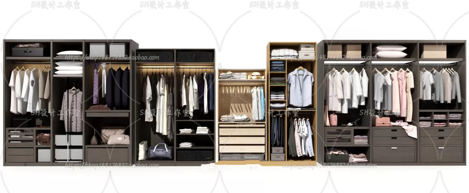 Wardrobe Shoe – Clothes Cabinets – Wardropes – 3D Models – 0251