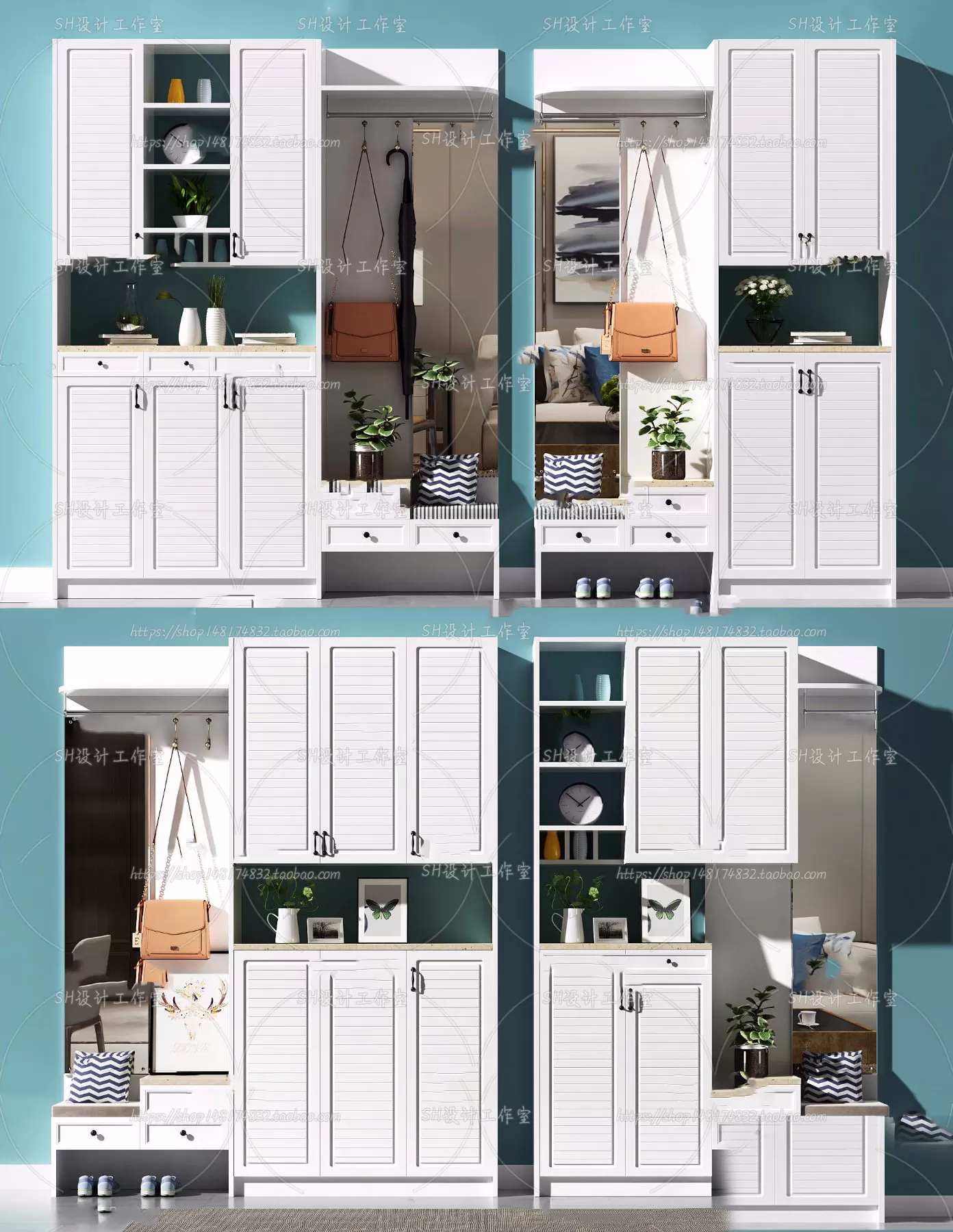 Wardrobe Shoe – Clothes Cabinets – Wardropes – 3D Models – 0253