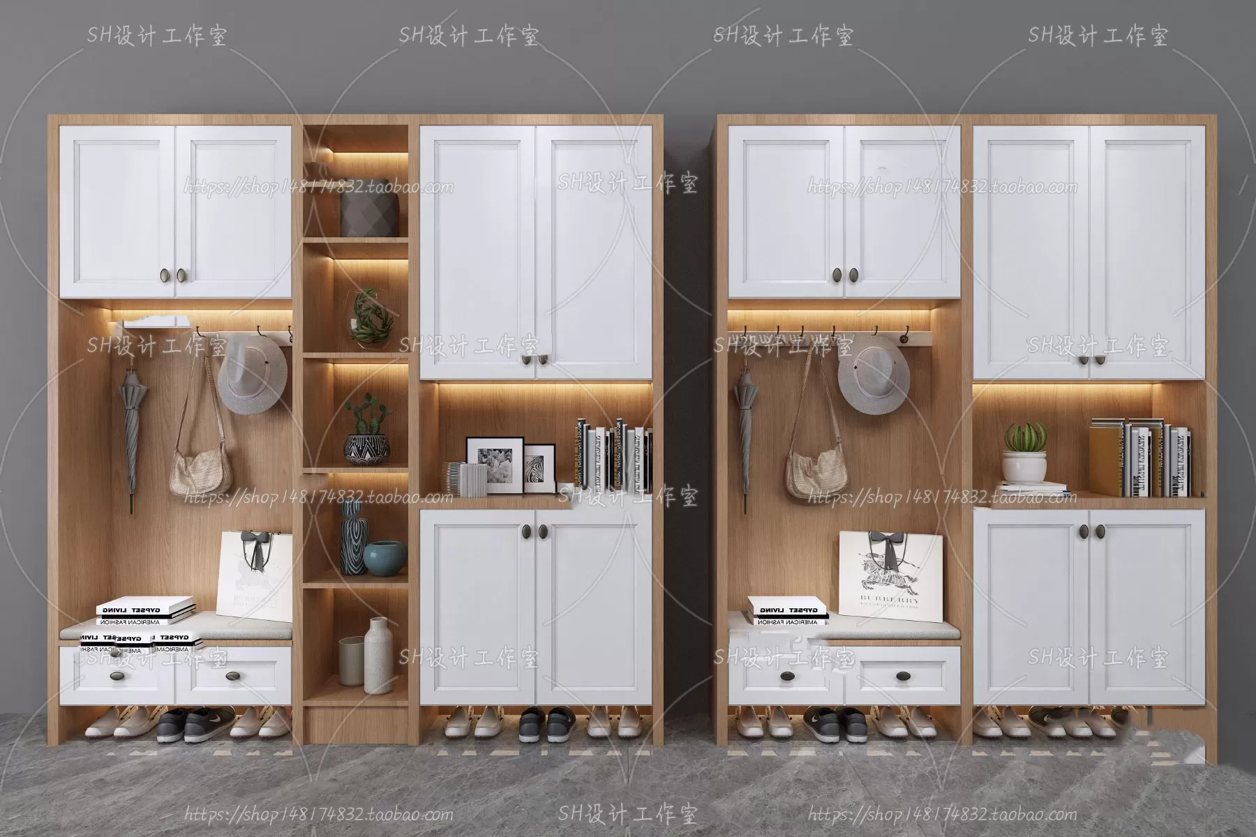 Wardrobe Shoe – Clothes Cabinets – Wardropes – 3D Models – 0254