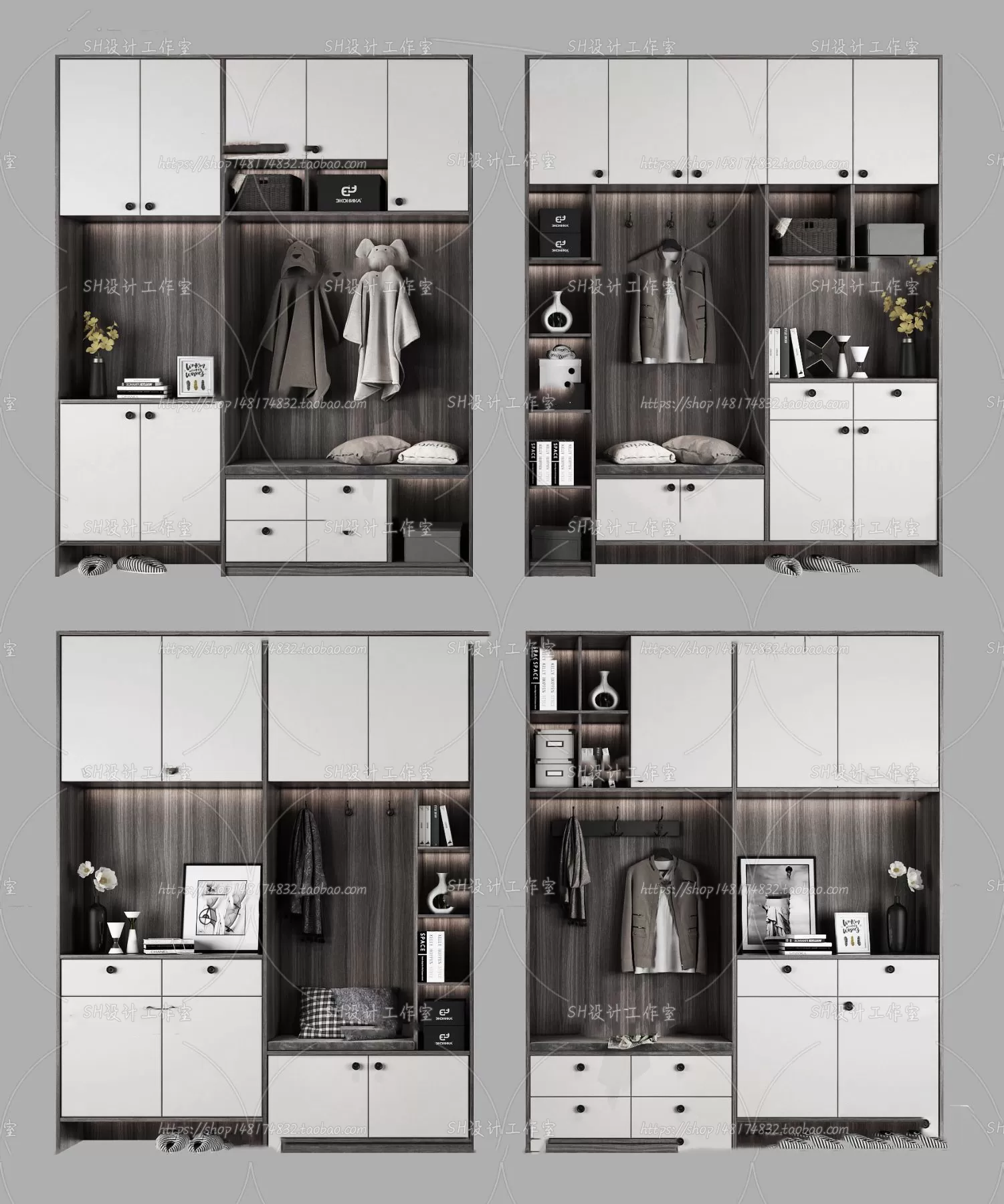 Wardrobe Shoe – Clothes Cabinets – Wardropes – 3D Models – 0255