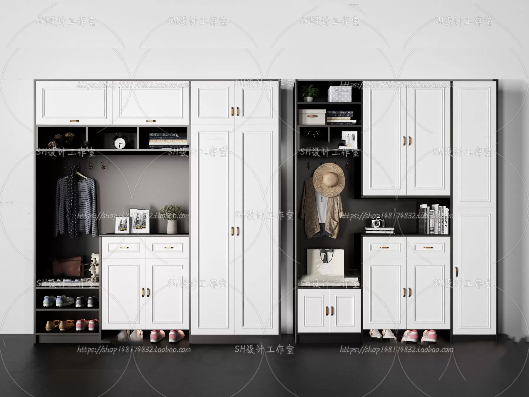 Wardrobe Shoe – Clothes Cabinets – Wardropes – 3D Models – 0259