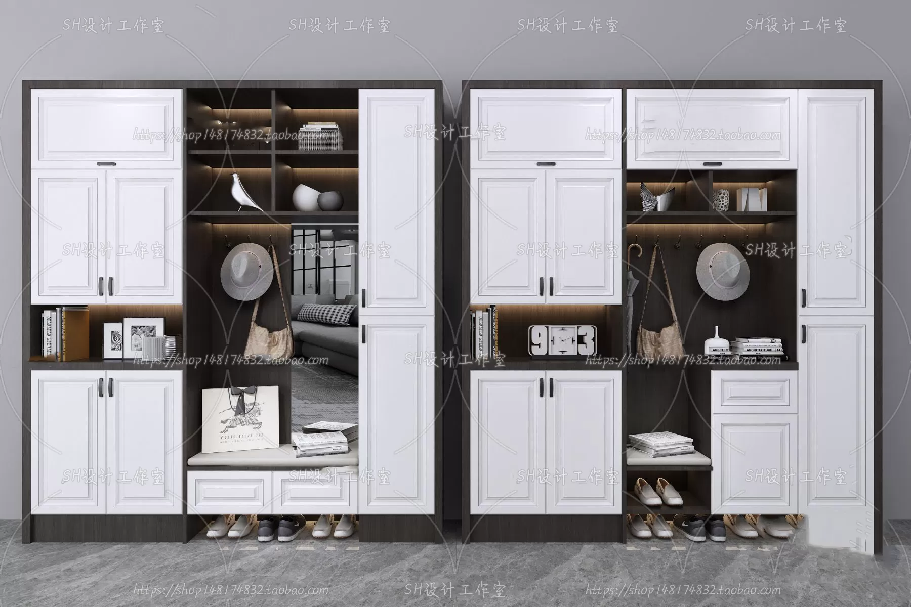 Wardrobe Shoe – Clothes Cabinets – Wardropes – 3D Models – 0260