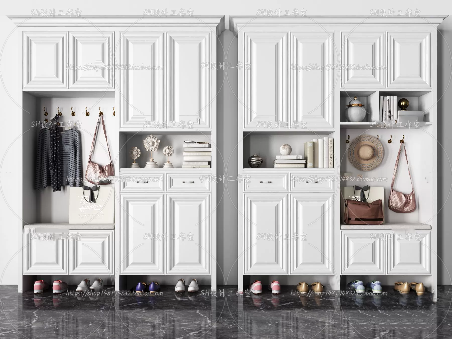 Wardrobe Shoe – Clothes Cabinets – Wardropes – 3D Models – 0264